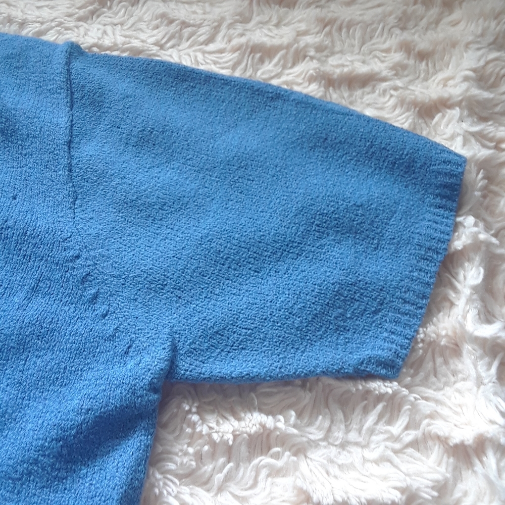Bobbie Brooks Sky Blue Short Sleeve Sweater 18/20W